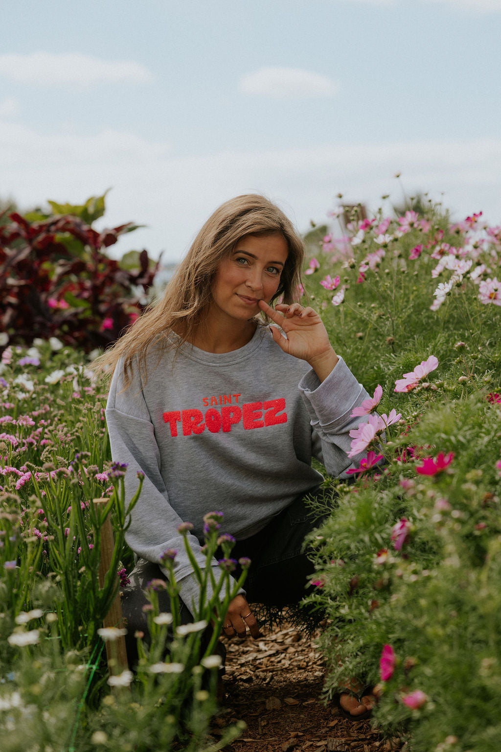 Saint Tropez Sweat - Grey/Pink