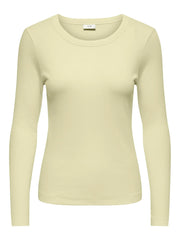 JDYLUCKY L/S O NECK NY TOP JRS Double Cream