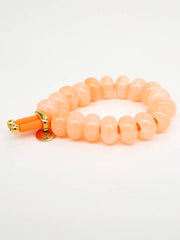 Färgad resår och munkpärlor - Orange