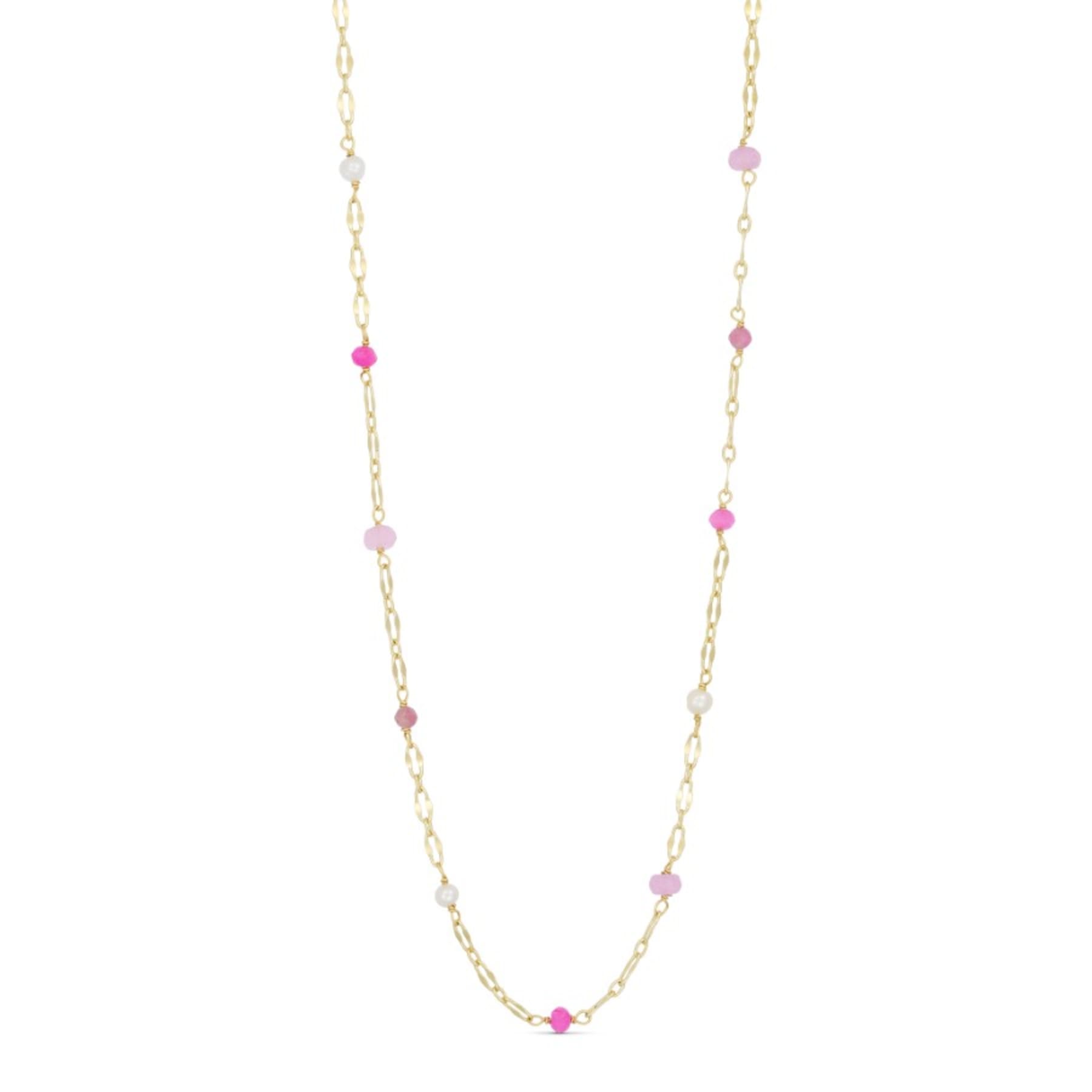 Lina Halsband - Guld/Rosa