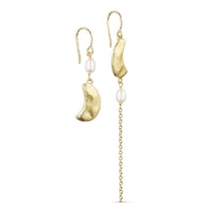 Noelle krok örhängen med pärlor - Guld